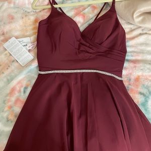 Size 4 Burgundy/Cabernet dress